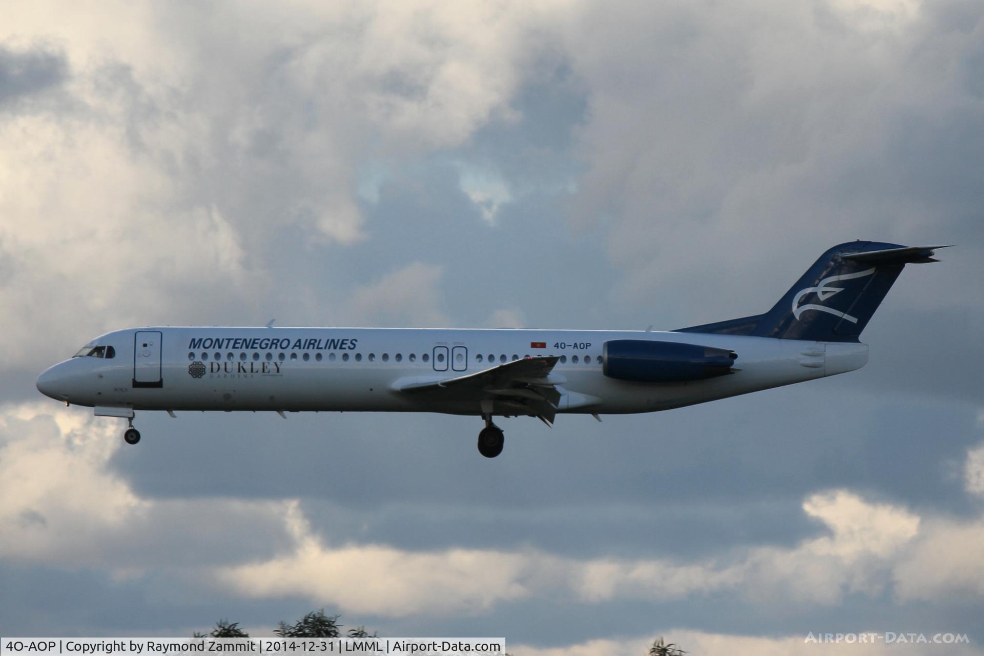 4O-AOP, 1991 Fokker 100 (F-28-0100) C/N 11332, Fokker 100 40-AOP Montenegro Airlines