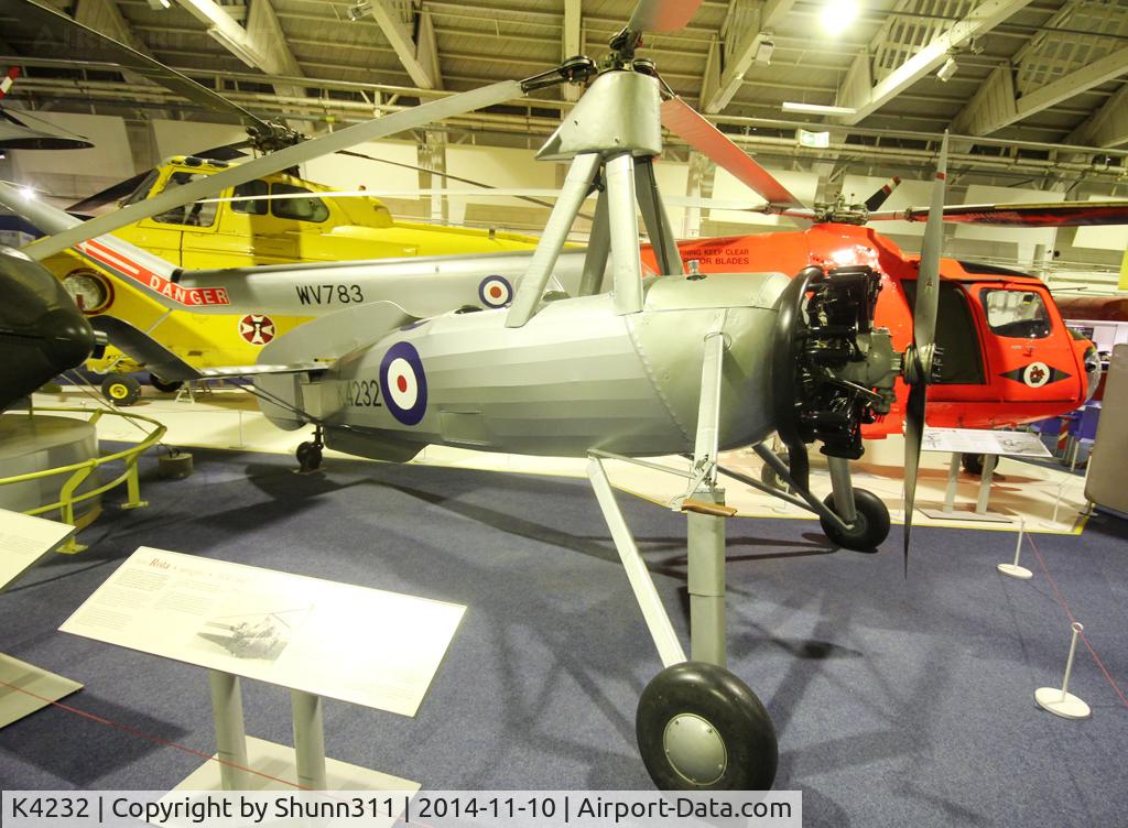 K4232, Avro 671 Rota I (Cierva C-30A) C/N R3/CA/40, Preserved inside London - RAF Hendon Museum