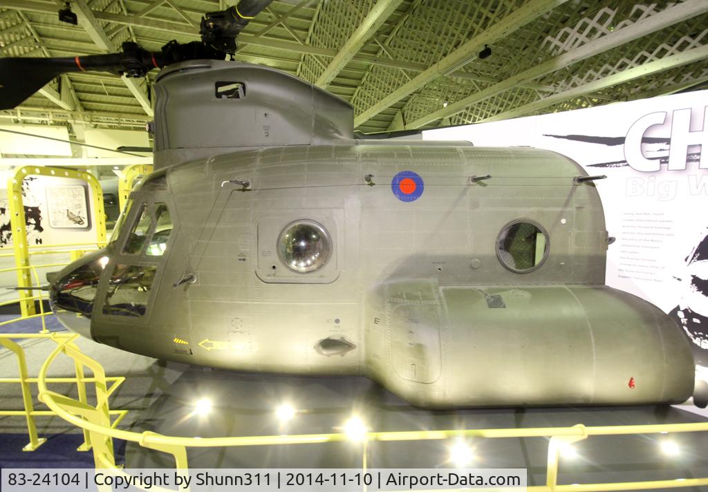 83-24104, 1983 Boeing CH-47D Chinook C/N M.3034, Preserved inside London - RAF Hendon Museum in Royal Air Force c/s... Ex. USAF