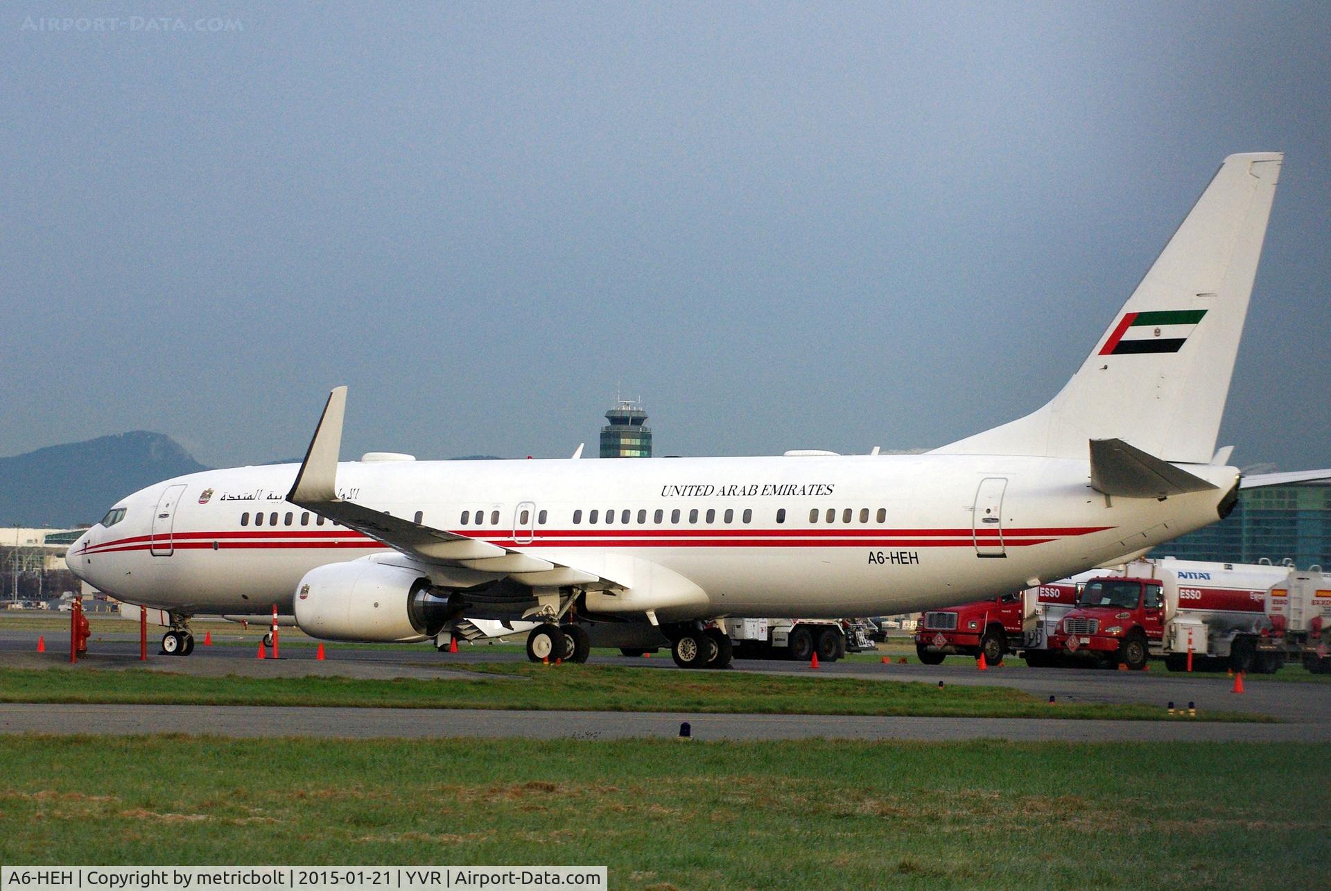 A6-HEH, 2004 Boeing 737-8AJ BBJ2 C/N 32825, At YVR