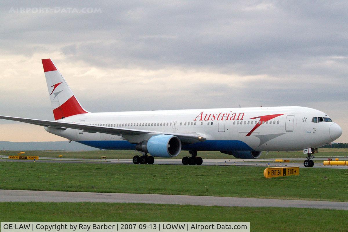 OE-LAW, 1992 Boeing 767-3Z9/ER C/N 26417, Boeing 767-3Z9ER [26417] (Austrian Airlines) Vienna-Schwechat~OE 13/09/2007
