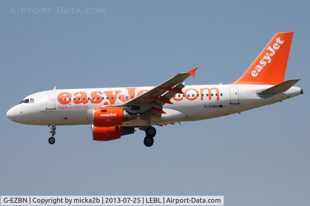 G-EZBN, 2007 Airbus A319-111 C/N 3061, Landing