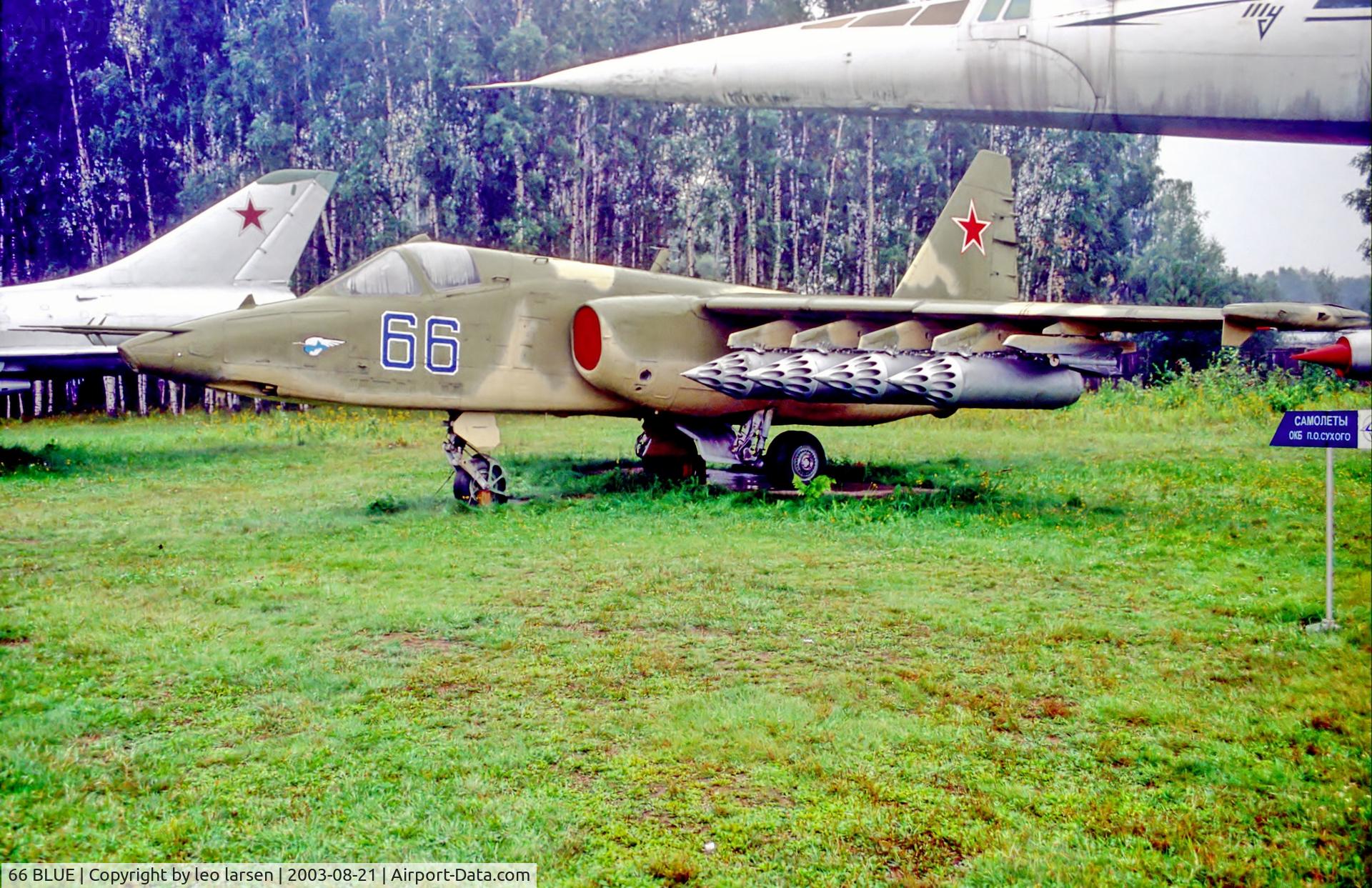 66 BLUE, 1981 Sukhoi Su-25K C/N 25503101056, Monino Museum Moscow 21.8.03