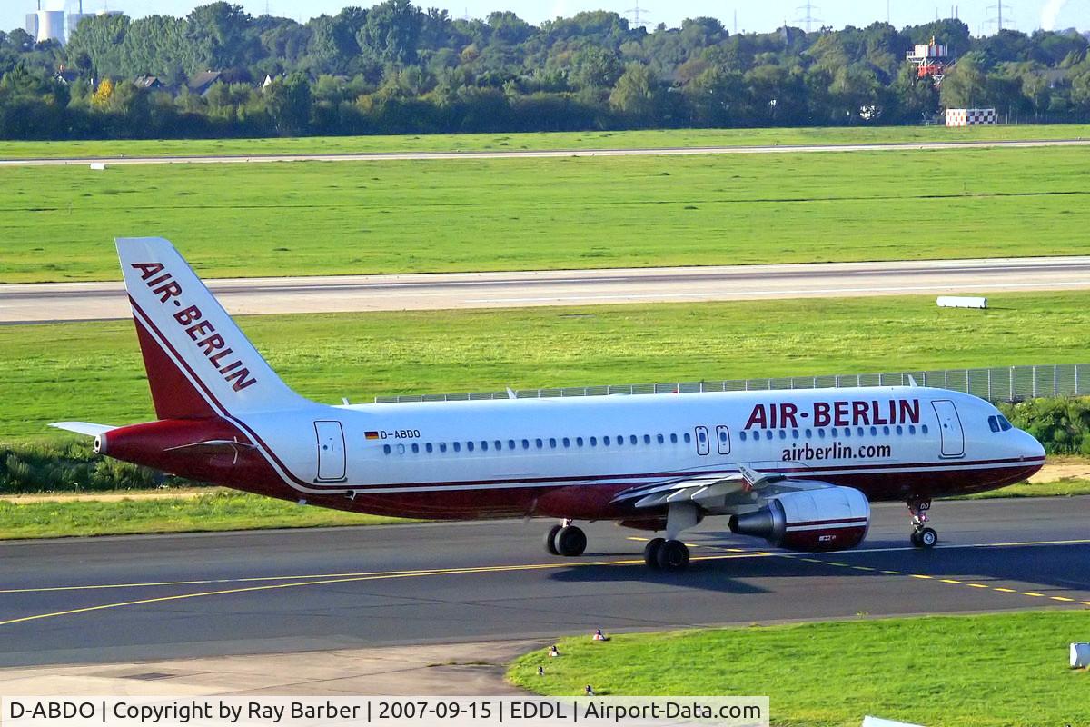 D-ABDO, 2007 Airbus A320-214 C/N 3055, Airbus A320-214 [3055] (Air Berlin) Dusseldorf~D 15/09/2007