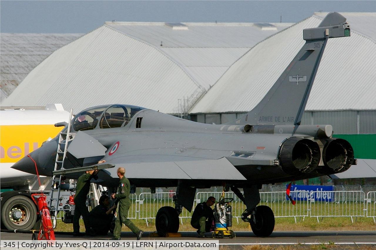 345, Dassault Rafale B C/N 345, French Air Force Dassault Rafale B (113-FL), Rennes-St Jacques airport (LFRN-RNS) Air show 2014