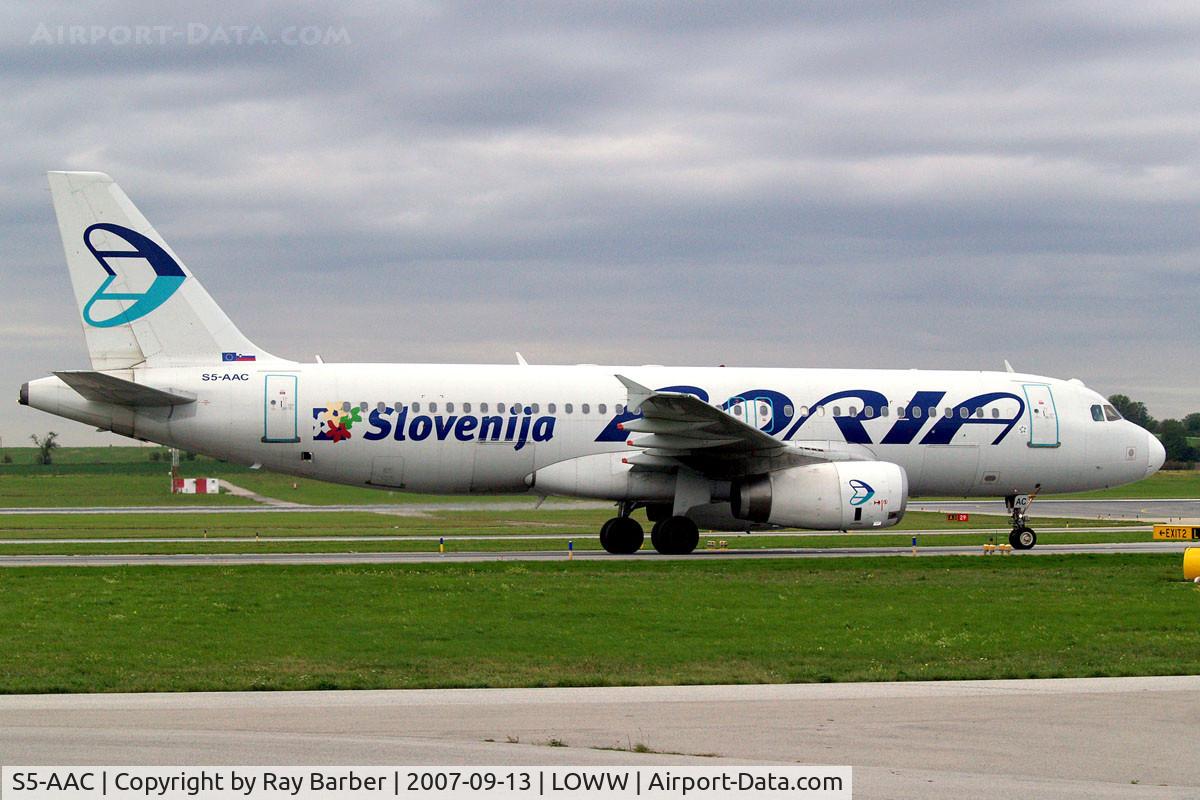 S5-AAC, 1990 Airbus A320-231 C/N 0114, Airbus A320-231 [0114] (Adria Airways) Vienna-Schwechat~OE 13/09/2007