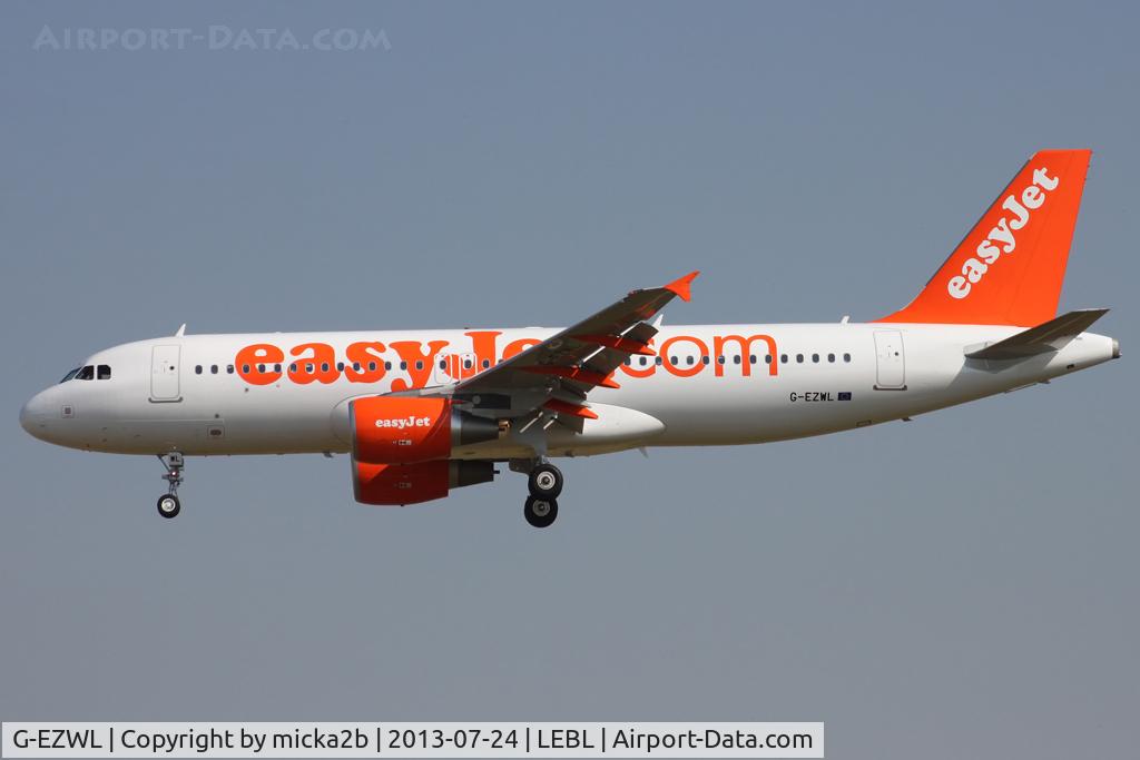 G-EZWL, 2013 Airbus A320-214 C/N 5702, Landing