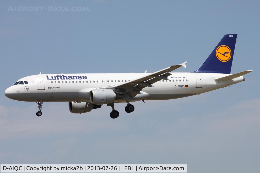 D-AIQC, 1991 Airbus A320-211 C/N 0201, Landing