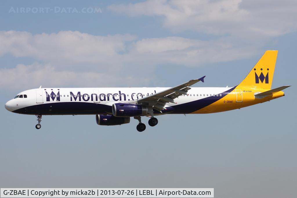 G-ZBAE, 2013 Airbus A321-231 C/N 5606, Landing