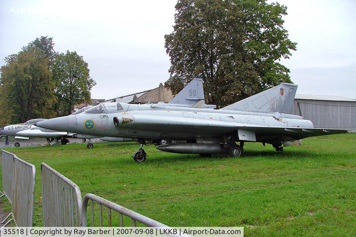 35518, Saab J-35F Draken C/N 35-518, SAAB J35F Draken [35518] (Swedish Air Force) Prague-Kbely~OK 08/09/2007