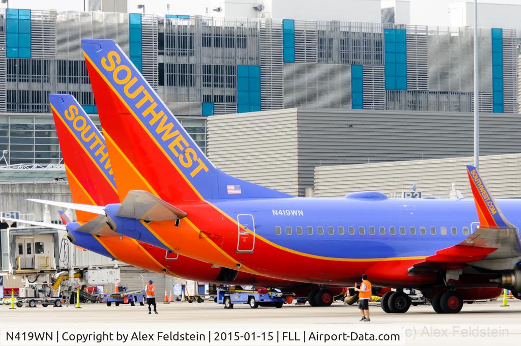 N419WN, 2001 Boeing 737-7H4 C/N 29824, Ft. Lauderdale
