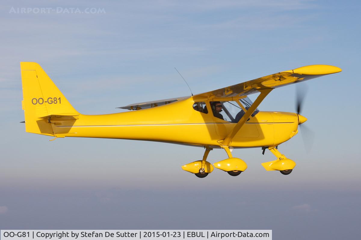 OO-G81, 2011 B & F Technik FK-9 Mark IV C/N 437, In formation with Piper PA-18-150 Super Cub G-NETY.