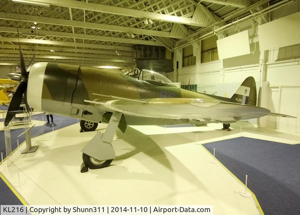 KL216, 1945 Republic P-47D Thunderbolt C/N 399-55834, Preserved inside London - RAF Hendon Museum