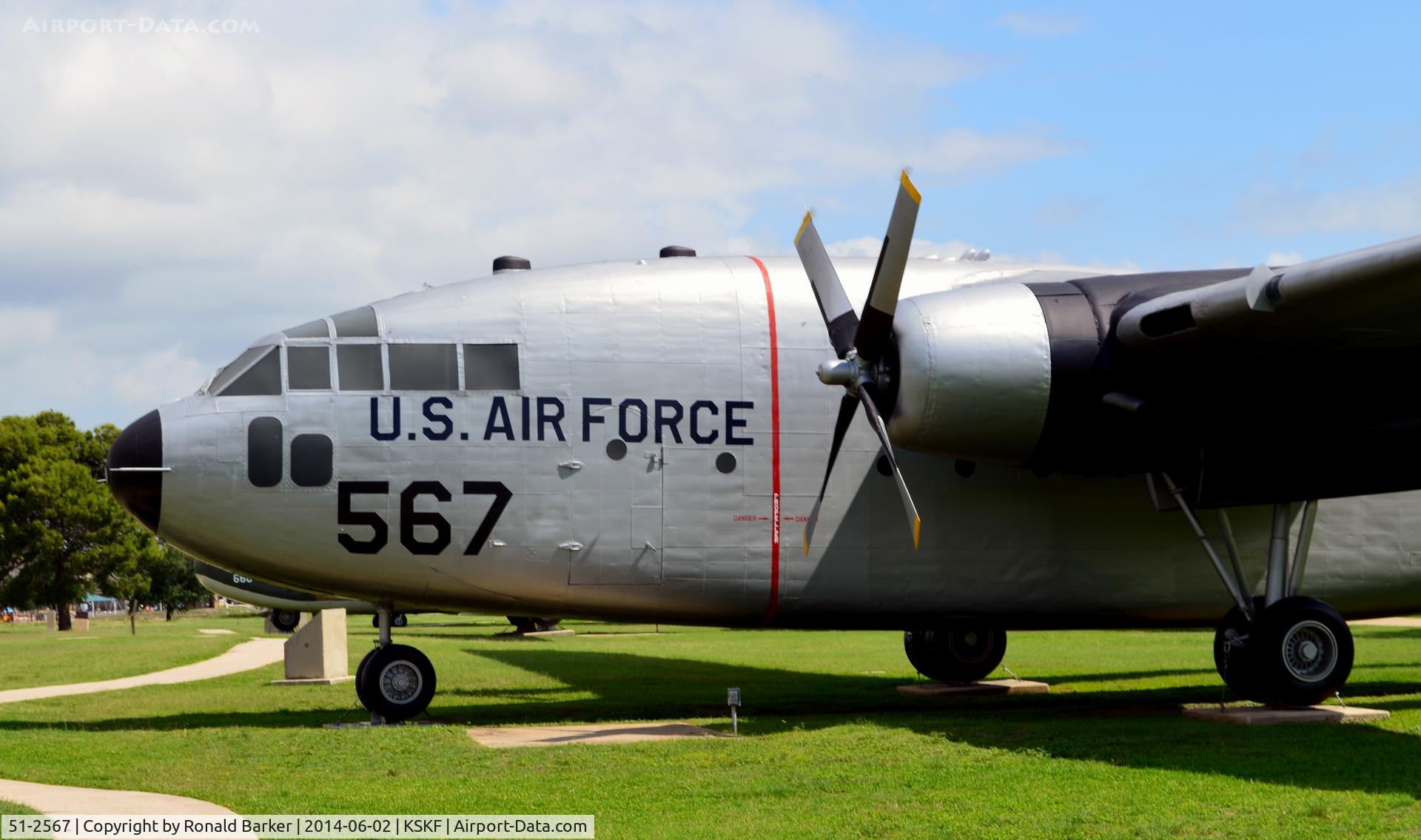 51-2567, 1951 Fairchild C-119C Flying Boxcar C/N 10525, LMTC Parade Field