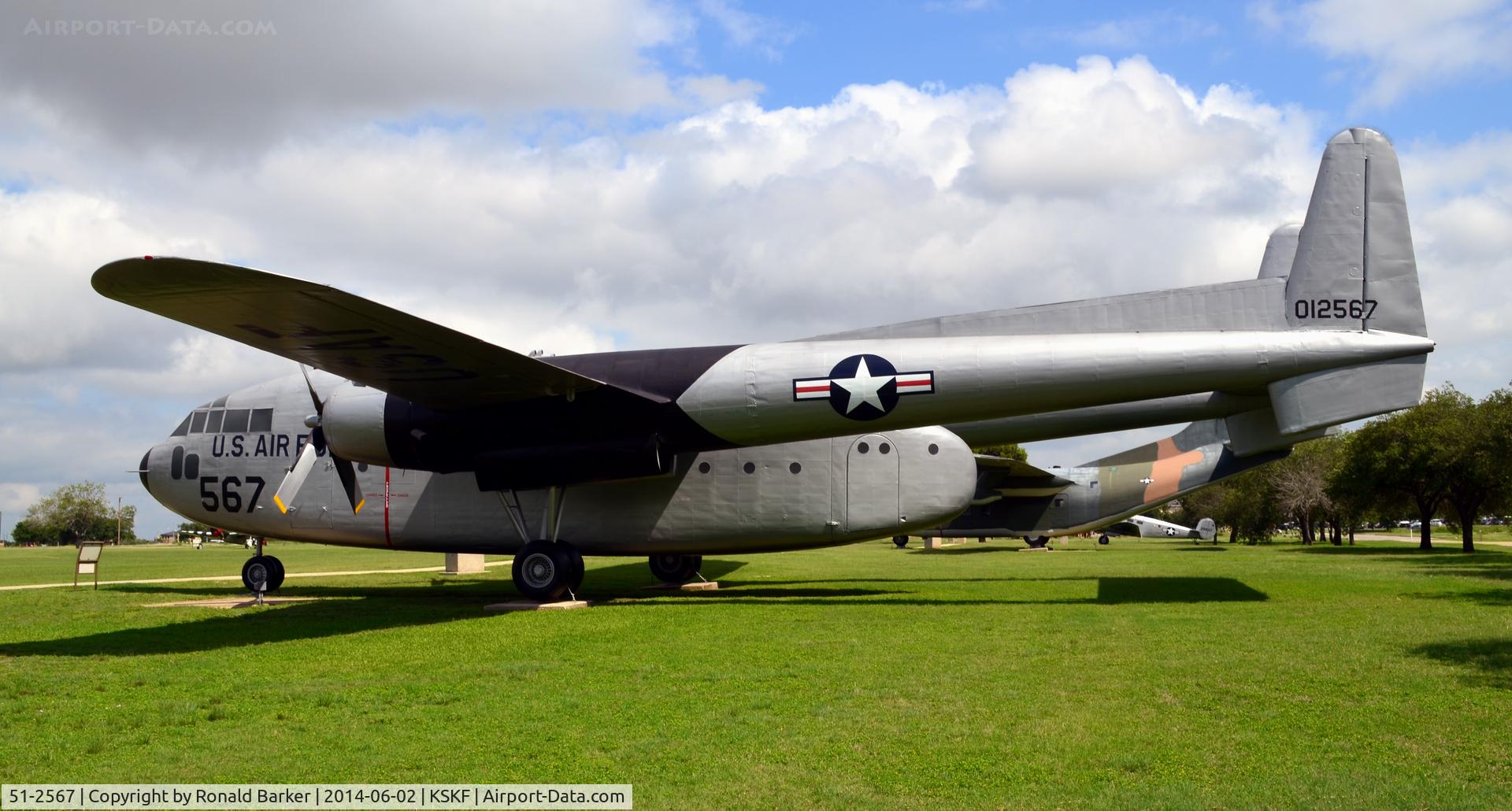 51-2567, 1951 Fairchild C-119C Flying Boxcar C/N 10525, LMTC Parade Field