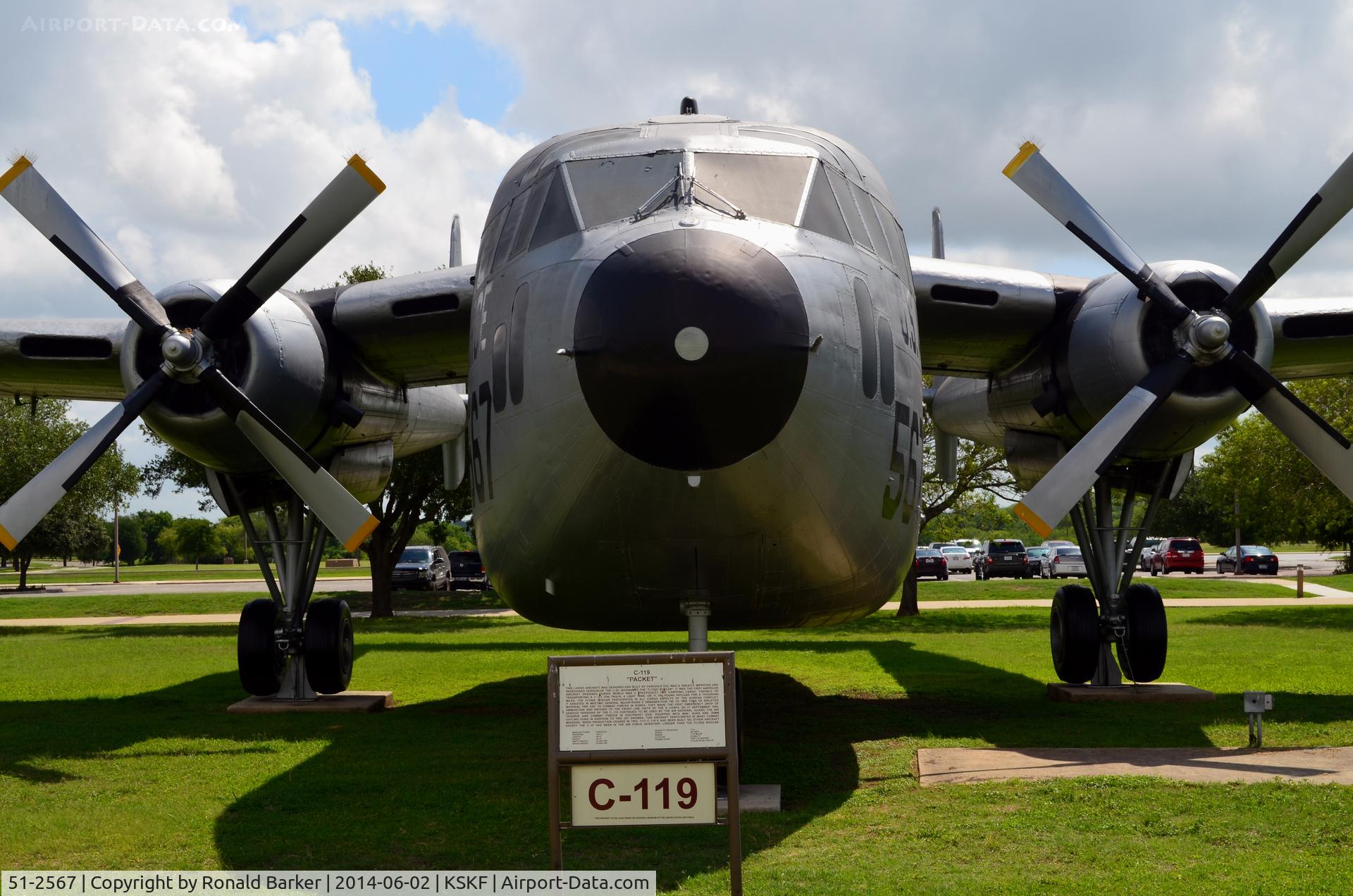 51-2567, 1951 Fairchild C-119C Flying Boxcar C/N 10525, LMTC Parade Field