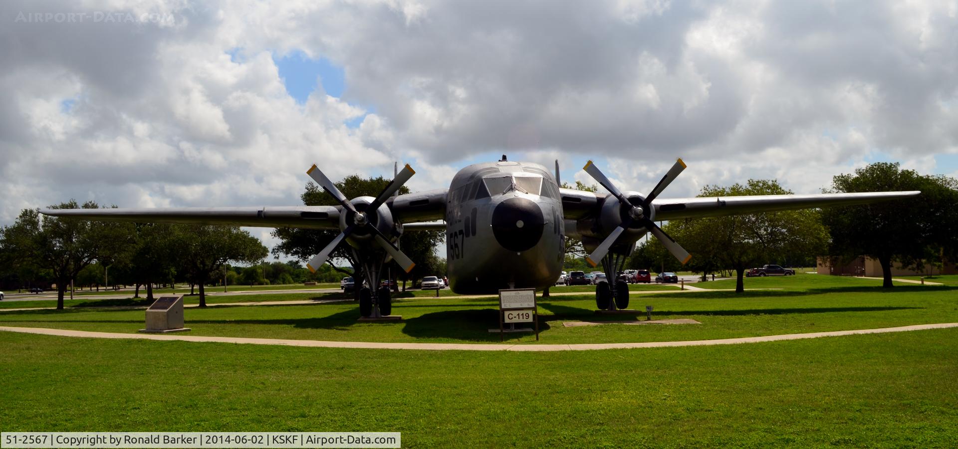 51-2567, 1951 Fairchild C-119C Flying Boxcar C/N 10525, LMTC Parade Field