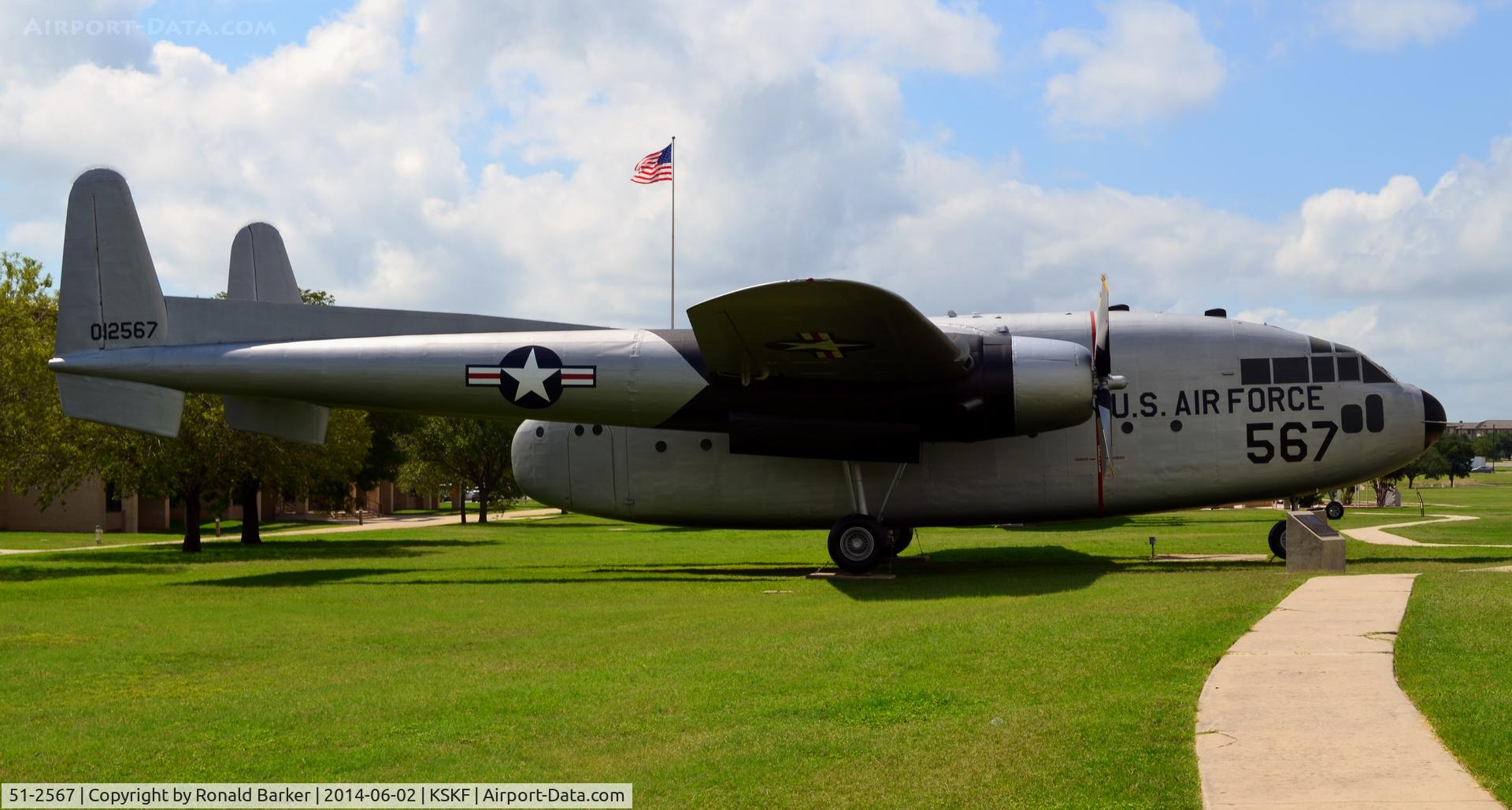 51-2567, 1951 Fairchild C-119C Flying Boxcar C/N 10525, LMTC Parade Field