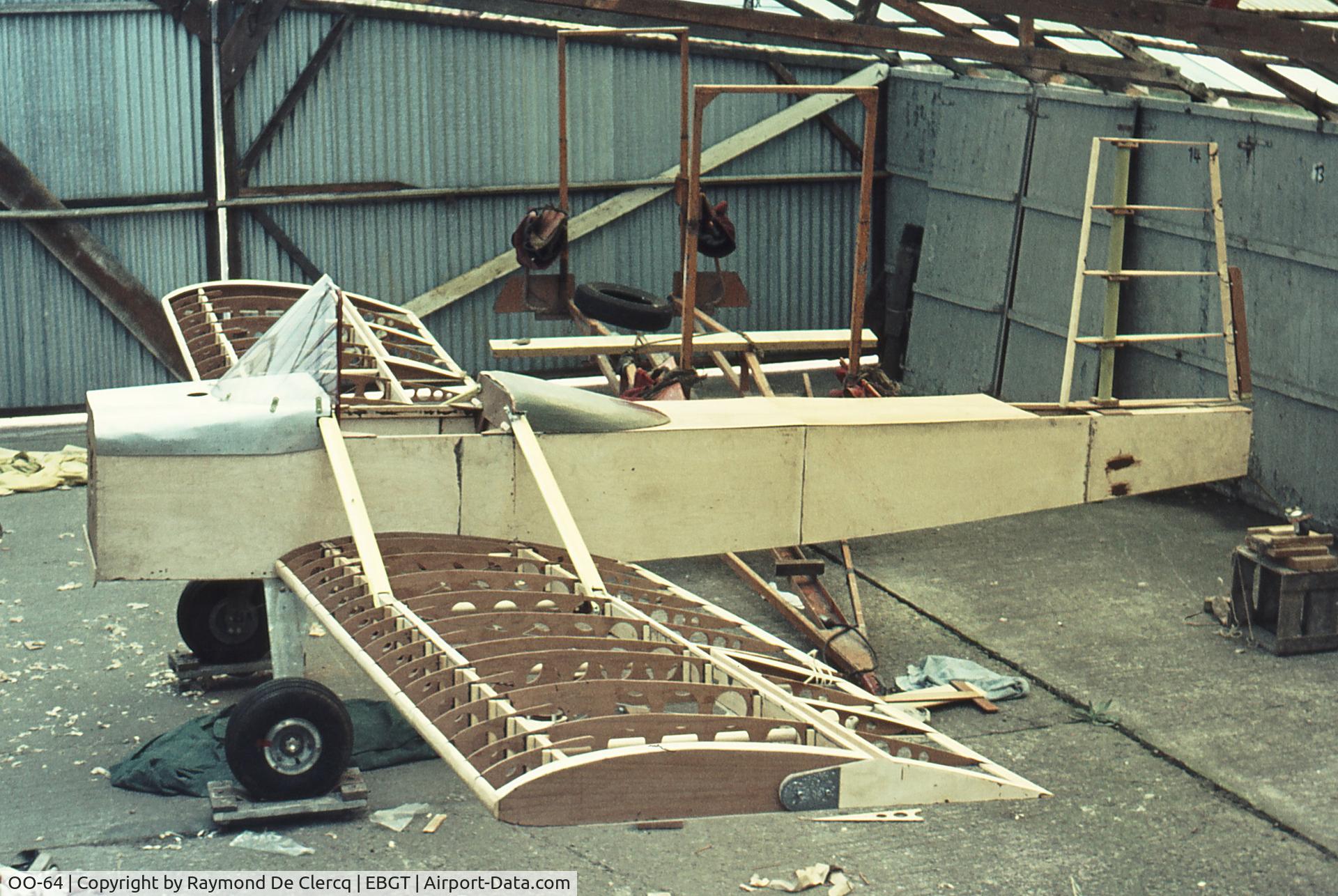 OO-64, 1971 Evans VP-1 Volksplane C/N not found OO-64, Built by Paul Verplancke, he was a dentist at Ghent.