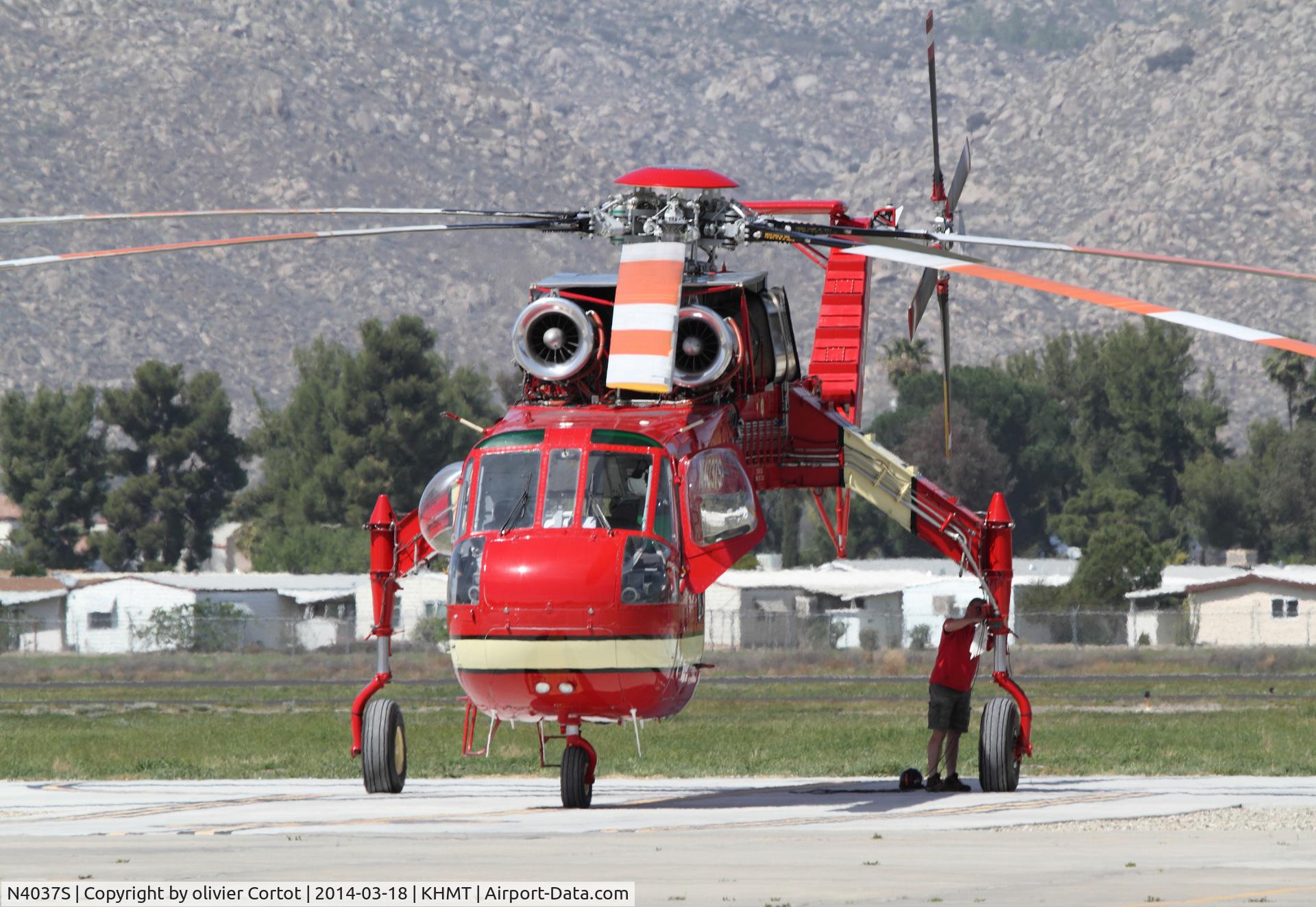 N4037S, 1975 Sikorsky S-64E C/N 64101, not allowed to be closer...