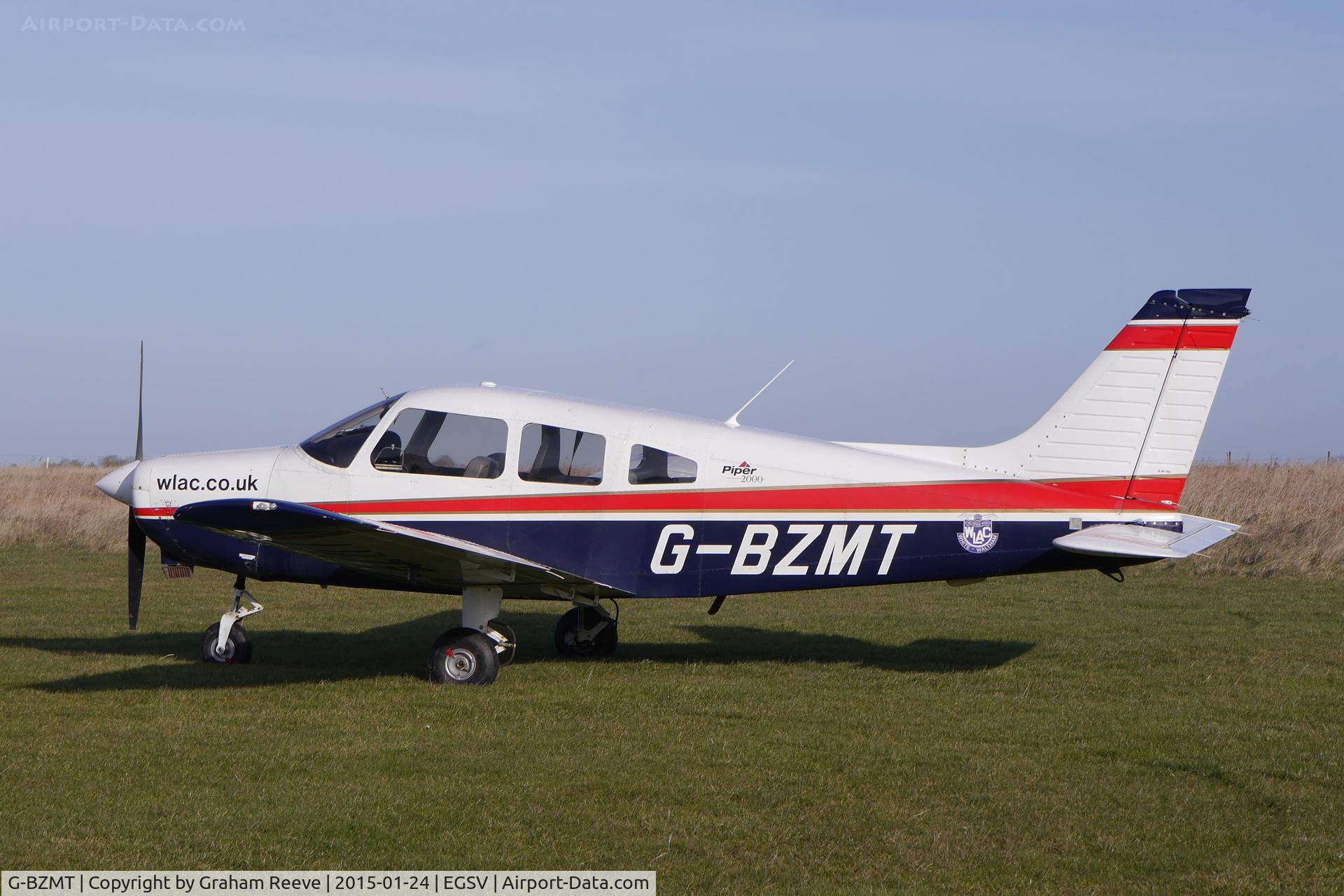 G-BZMT, 2000 Piper PA-28-161 Cherokee Warrior III C/N 28-42107, Parked at Old Buckenham.