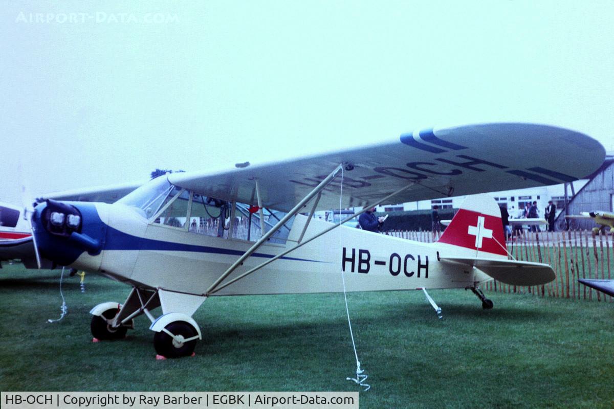 HB-OCH, 1944 Piper L-4J Grasshopper (J3C-65D) C/N 12687, Piper L-4J Grasshopper [12687] Sywell~G 02/07/1978. From a slide.