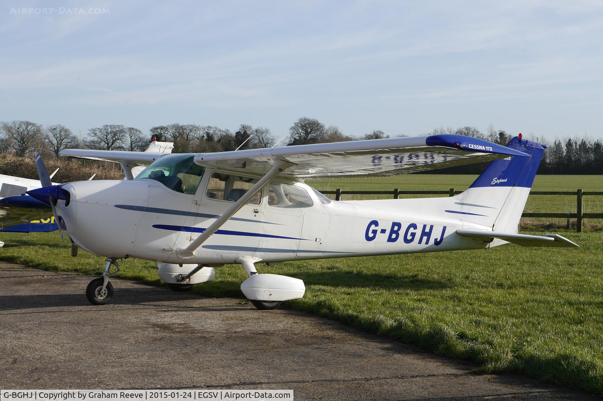 G-BGHJ, 1979 Reims F172N Skyhawk C/N 1777, Parked at Old Buckenham.