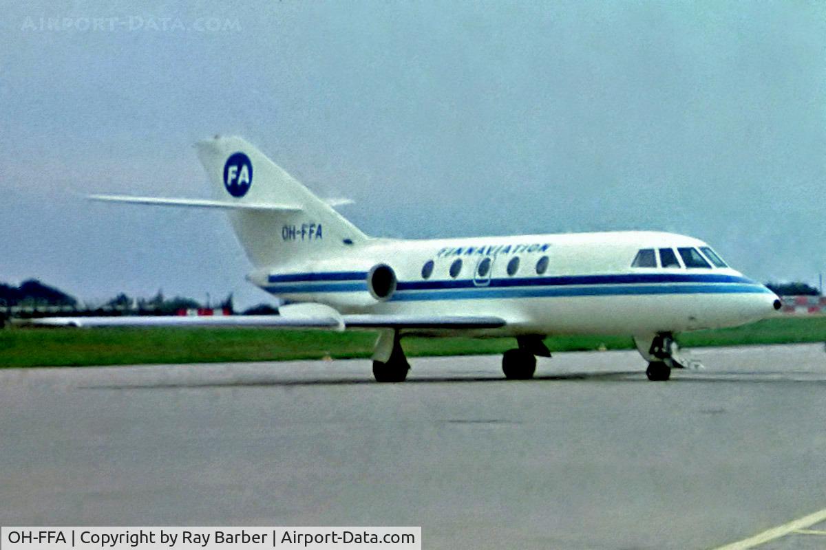 OH-FFA, 1970 Dassault Falcon (Mystere) 20D C/N 178, Dassault Falcon 20C [178] (Finn Aviation) (Place and date unknown). From a slide.
