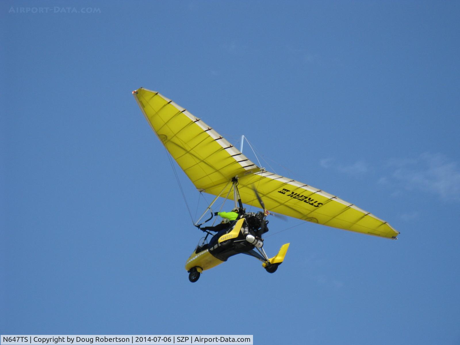 N647TS, 2003 Airborne XT-912 C/N XT-912-008, 2003 Airborne Windsports Pty. Ltd. XT-912, weight-shift control Experimental class LSA trike, Rotax 912ULS 90 Hp pusher, approach to Rwy 22