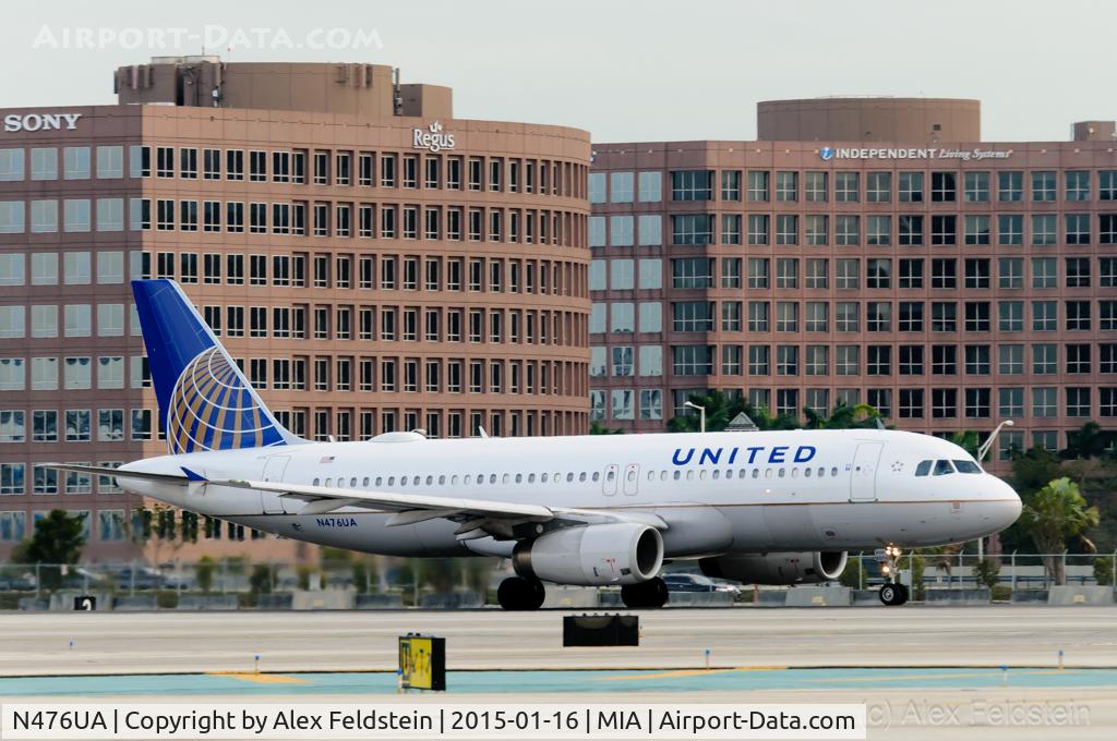 N476UA, 2001 Airbus A320-232 C/N 1508, Miami