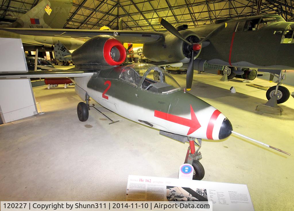 120227, 1945 Heinkel He-162A-2 Volksjager C/N 120227, Preserved inside London - RAF Hendon Museum