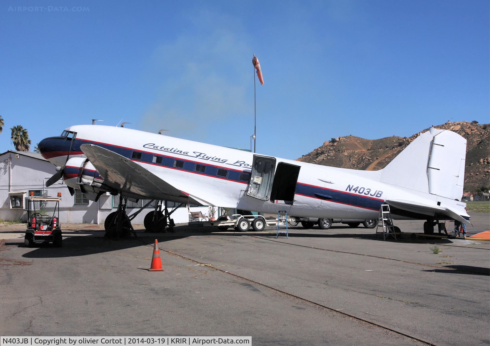 N403JB, 1945 Douglas DC3C-R-1830-90C (C-47B) C/N 16944/34203, nice surprise at Flabob airport