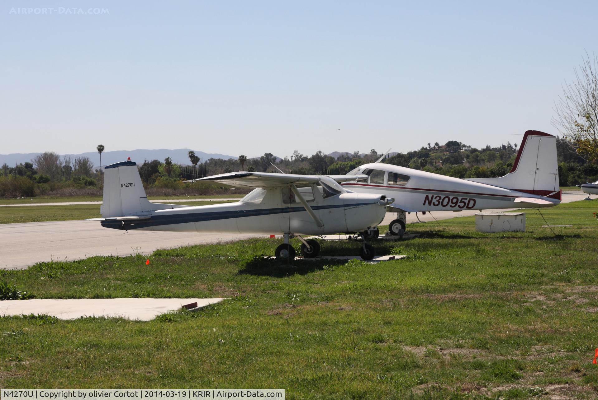 N4270U, 1963 Cessna 150D C/N 15060270, Flabob parking