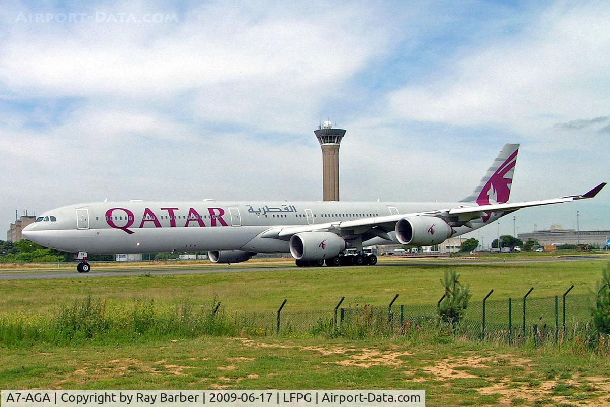A7-AGA, 2006 Airbus A340-642 C/N 740, Airbus A340-642 [740] (Qatar Airways) Paris-Charles De Gaulle~F 17/06/2009