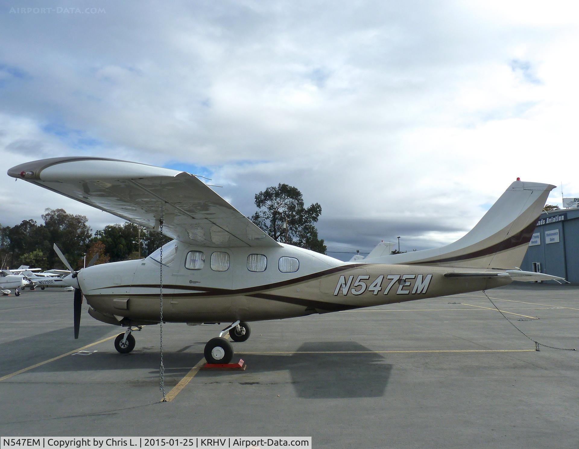 N547EM, 1979 Cessna P210N Pressurised Centurion C/N P21000271, A local Pressurized Cessna P210 sitting at the Trade Winds ramp. Photo taken at Reid Hillview, CA.
