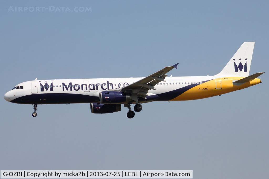 G-OZBI, 2007 Airbus A321-231 C/N 2234, Landing
