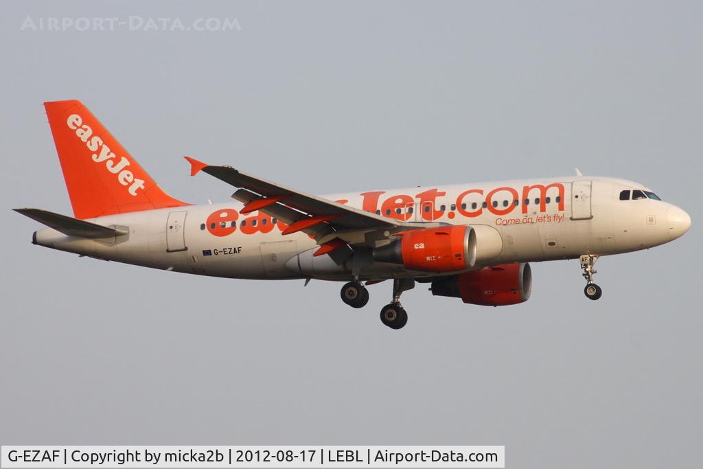 G-EZAF, 2006 Airbus A319-111 C/N 2715, Landing