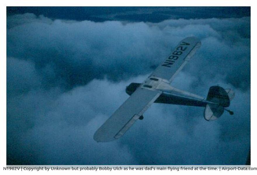 N1962V, 1947 Cessna 140 C/N 14173, Herb Norris at the controls. Un-know Date am looking for Dad's records but this would have been 1950's or early 1960's when he owned the plane. I am looking for others that might be better to show the plane.