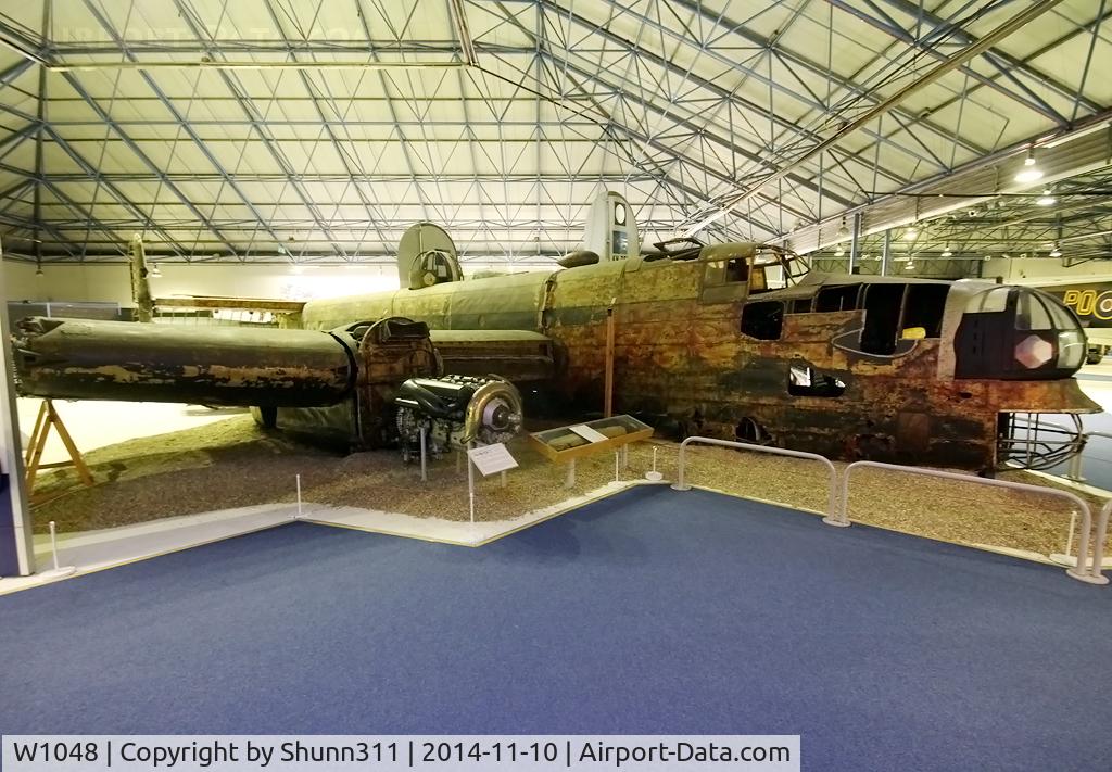 W1048, Handley Page Halifax II C/N 11, Wreck preserved inside London - RAF Hendon Museum