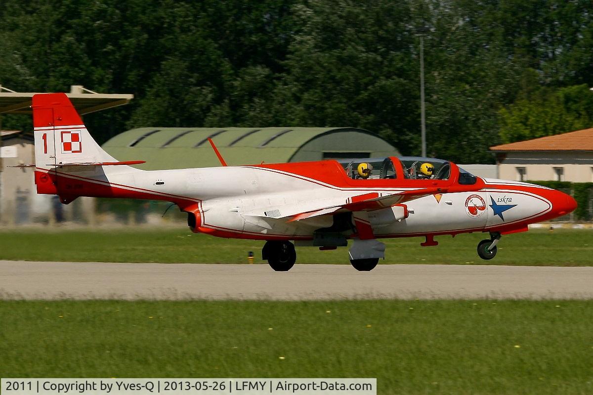 2011, PZL-Mielec TS-11 Iskra bis DF C/N 3H-2011, Poland Air Force Iskry Team PZL-Mielec TS-11A Iskra, Take off rwy 34, Salon De Provence Air Base 701 (LFMY) Open day 2013