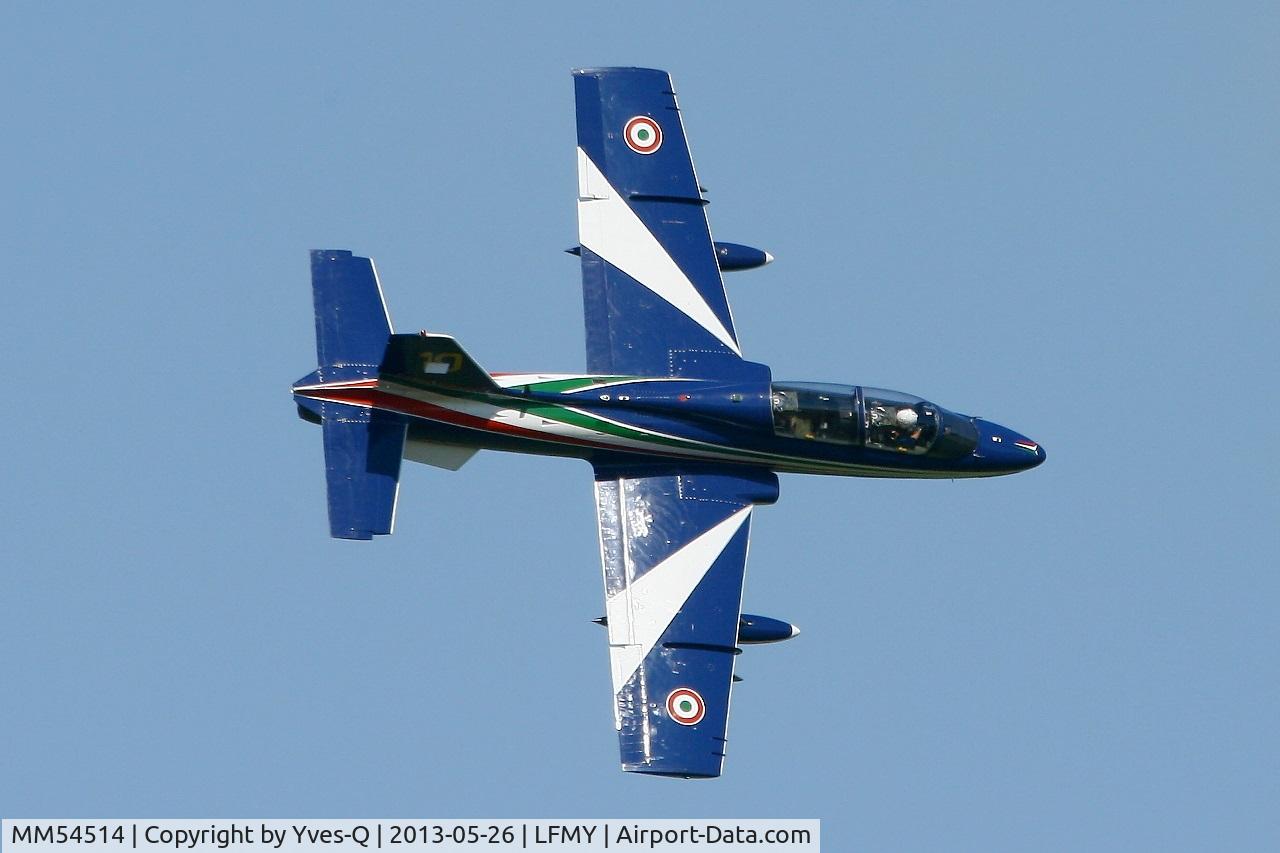 MM54514, Aermacchi MB-339PAN C/N 6735/130/AA062, Italian Air Force Aermacchi MB-339PAN, Number 10 in may 2013, Frecce Tricolori Aerobatic Team, On display, Salon De Provence Air Base 701 (LFMY) Open day 2013