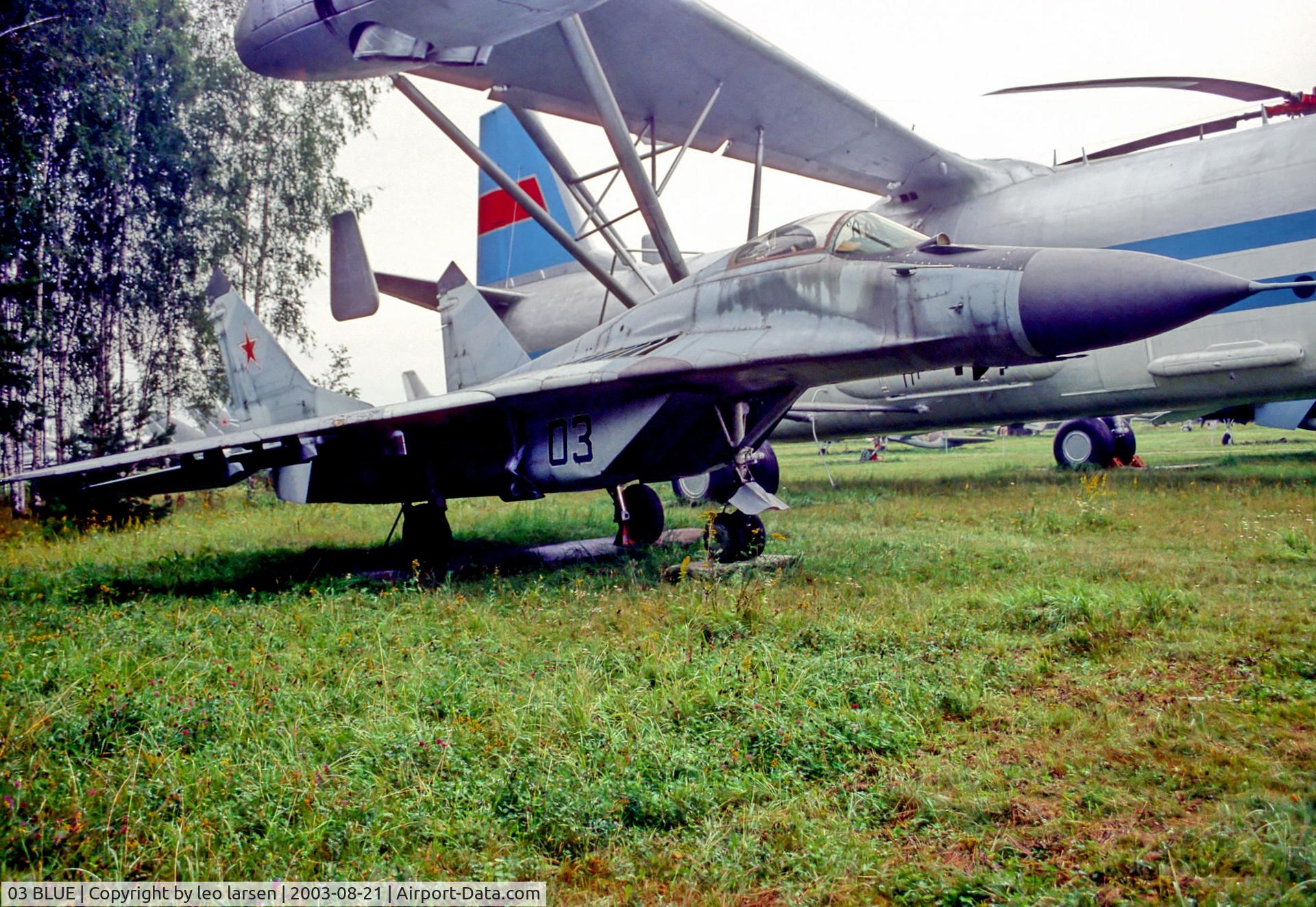 03 BLUE, Mikoyan-Gurevich MiG-29 C/N 03905020020, Monino Museum Moscow 21.8.03