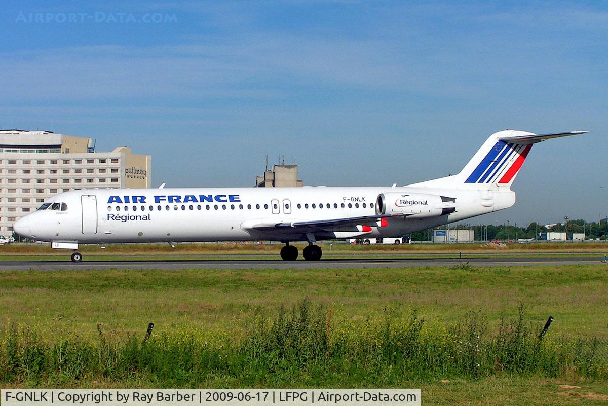 F-GNLK, 1990 Fokker 100 (F-28-0100) C/N 11307, Fokker F-100 [11307] (Air France Regional) Paris-Charles De Gaulle~F 17/06/2009