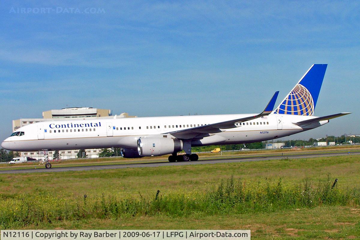 N12116, 1996 Boeing 757-224 C/N 27558, Boeing 757-224ET [27558] (Continental Airlines) Paris-Charles De Gaulle~F 17/06/2009