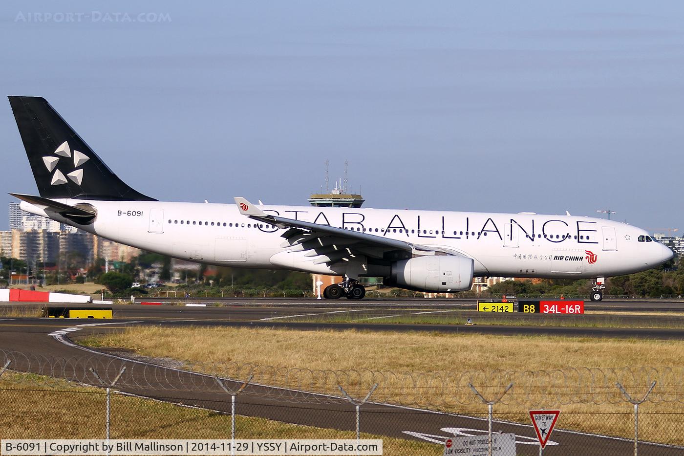 B-6091, 2007 Airbus A330-247 C/N 867, taxiing from 34L