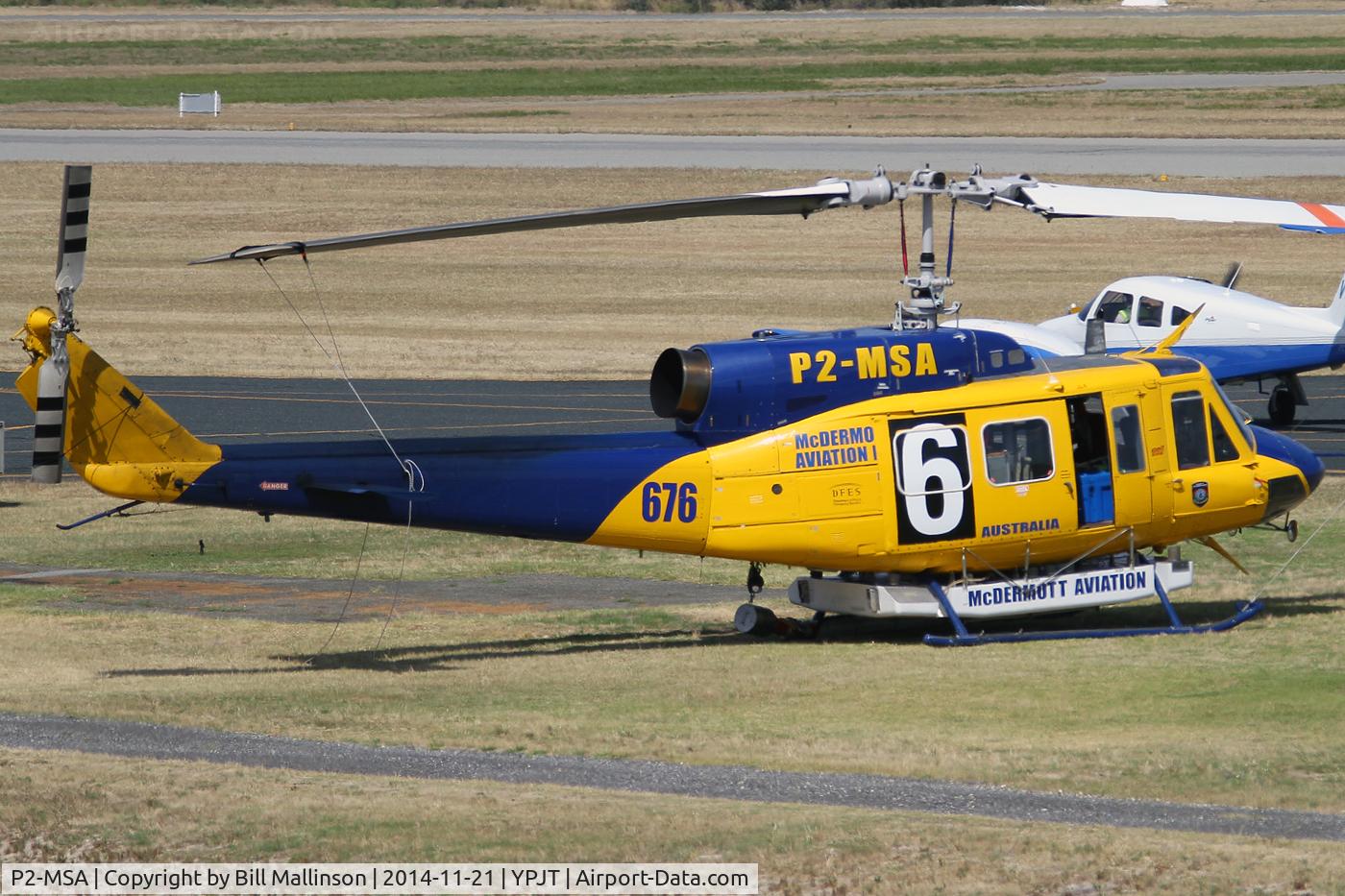 P2-MSA, Bell 214B C/N 28065, standing by for a bush fire call