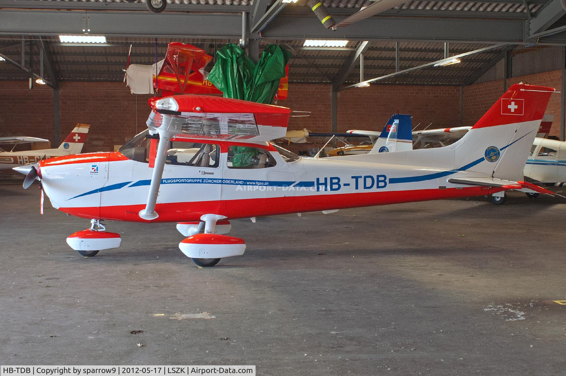 HB-TDB, 2011 Cessna 172S C/N 172S11145, Resting in its hangar.