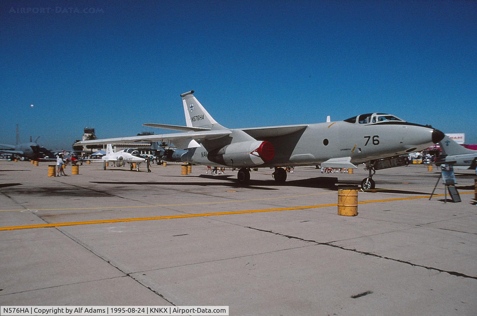 N576HA, 1958 Douglas A-3D-2P Skywarrior C/N 11730, Displayed at the airshow at NAS Miramar, California in 1995.