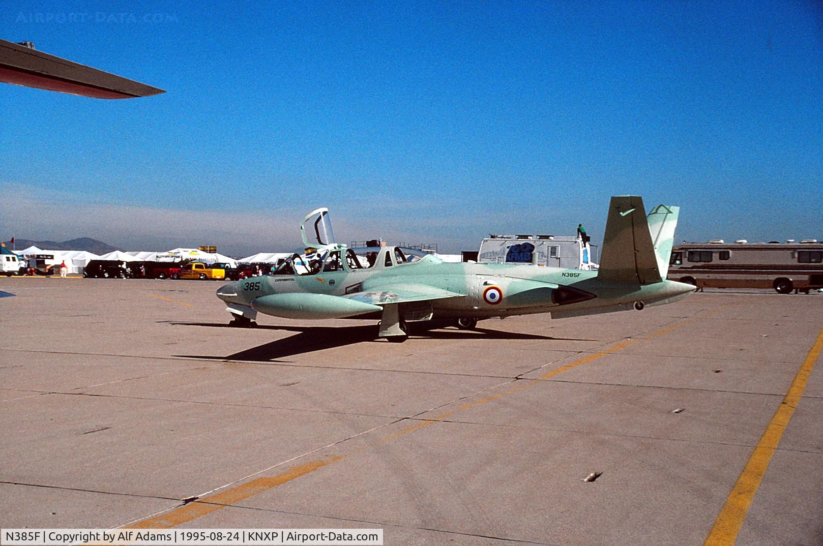 N385F, 1963 Fouga CM-170 Magister C/N 385, Displayed at the airshow at NAS Miramar, California in 1995.
