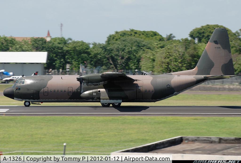 A-1326, 1982 Lockheed L-100-30 Hercules (L-382G) C/N 382-4923, After engine and body retrofit, ready to service. 
At Husen Sastranegara ( BDO ) air force base.